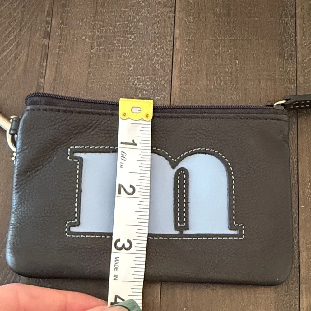 Rolfs Black Wristlet with M Monogram
